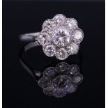 DIAMOND FLOWER HEAD CLUSTER RING