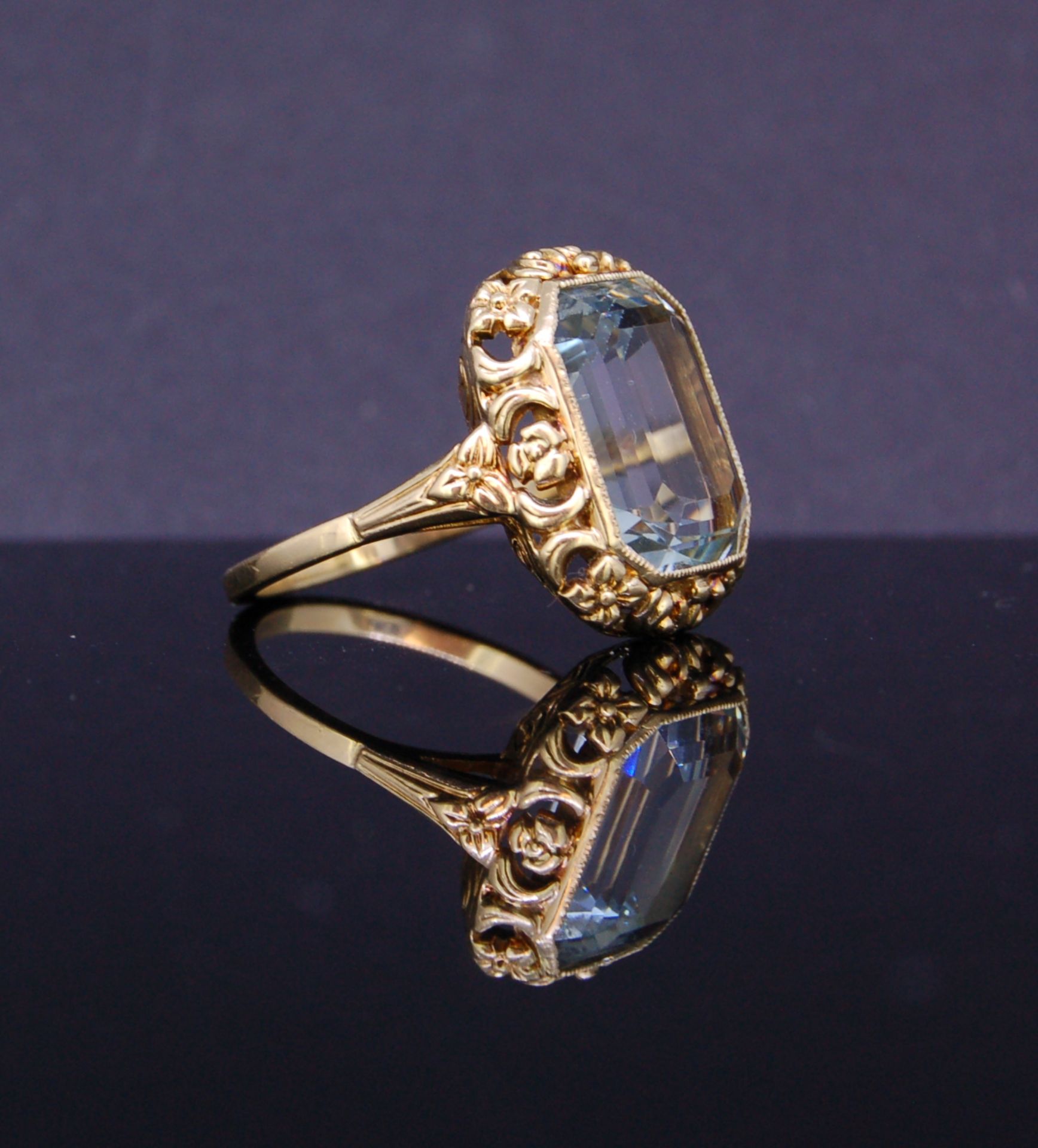 ANTIQUE AQUAMARINE RING - Image 2 of 3