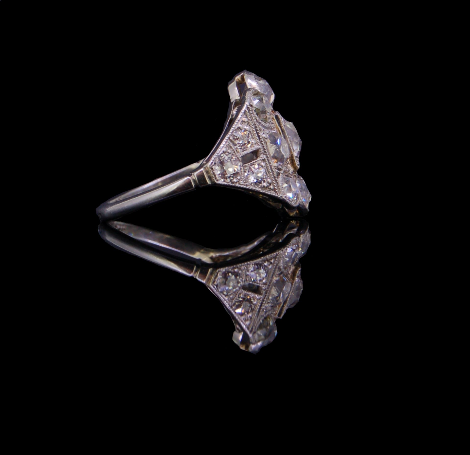 ANTIQUE DIAMOND CLUSTER RING - Bild 3 aus 3