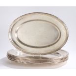 EIGHT CHRISTOFLE FRANCE OVAL MEAT DISHES