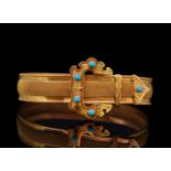 ANTIQUE VICTORIAN TURQUOISE BUCKLE BANGLE