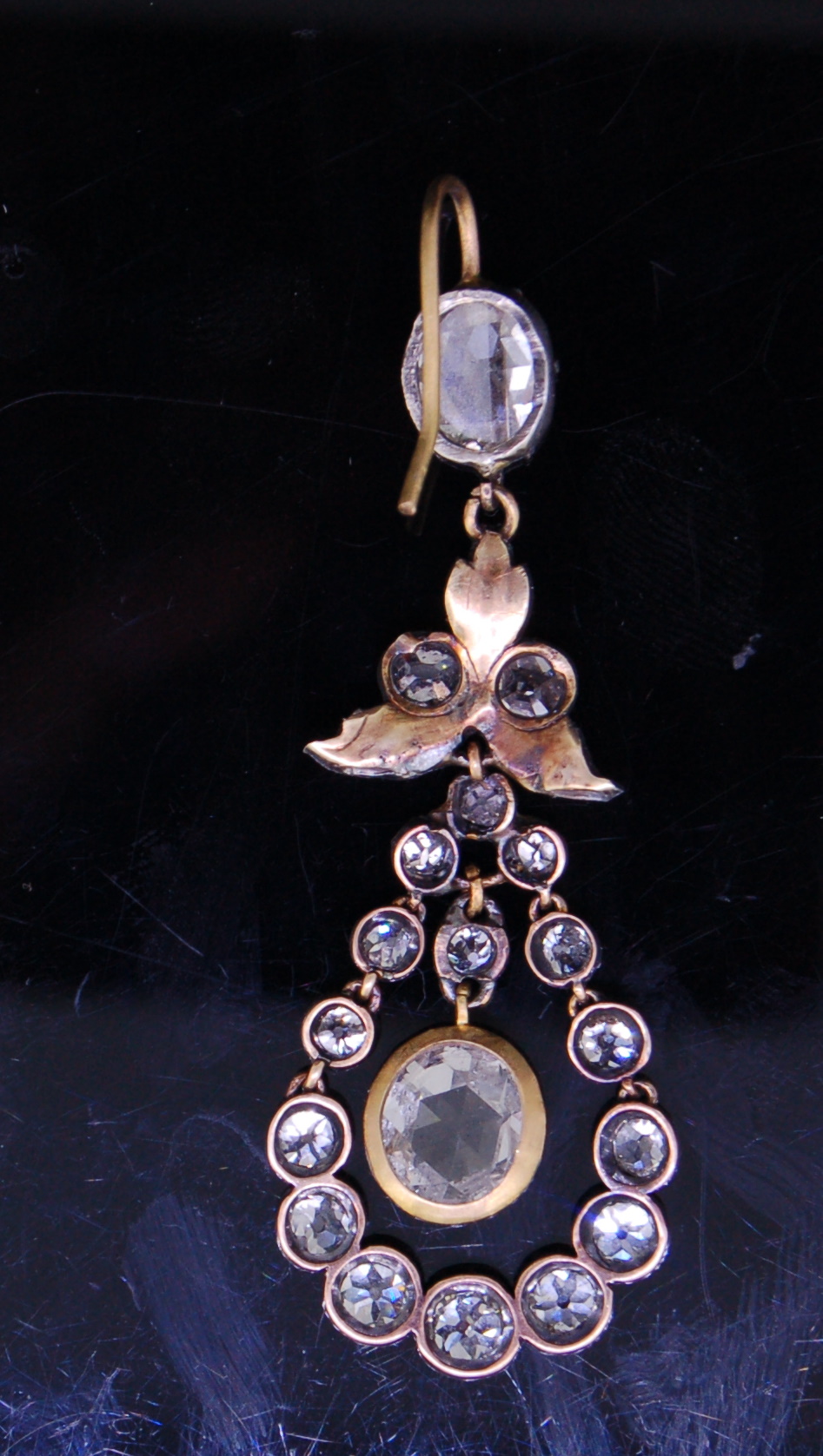 ANTIQUE PAIR OF DIAMOND DROP EARRINGS - Image 2 of 2