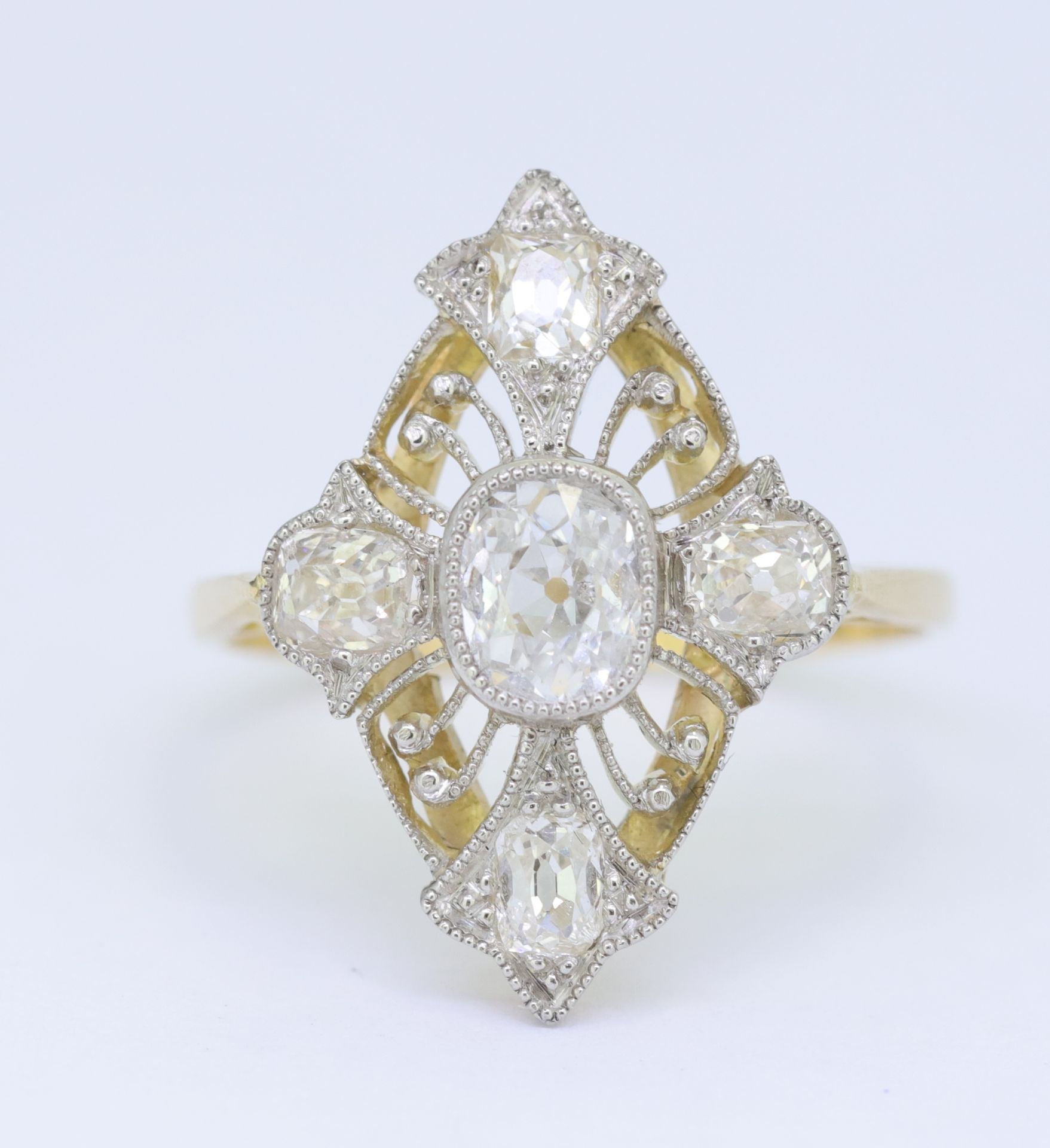 ANTIQUE OPENWORK DIAMOND RING