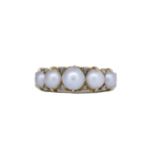 PEARL AND DIAMOND RING