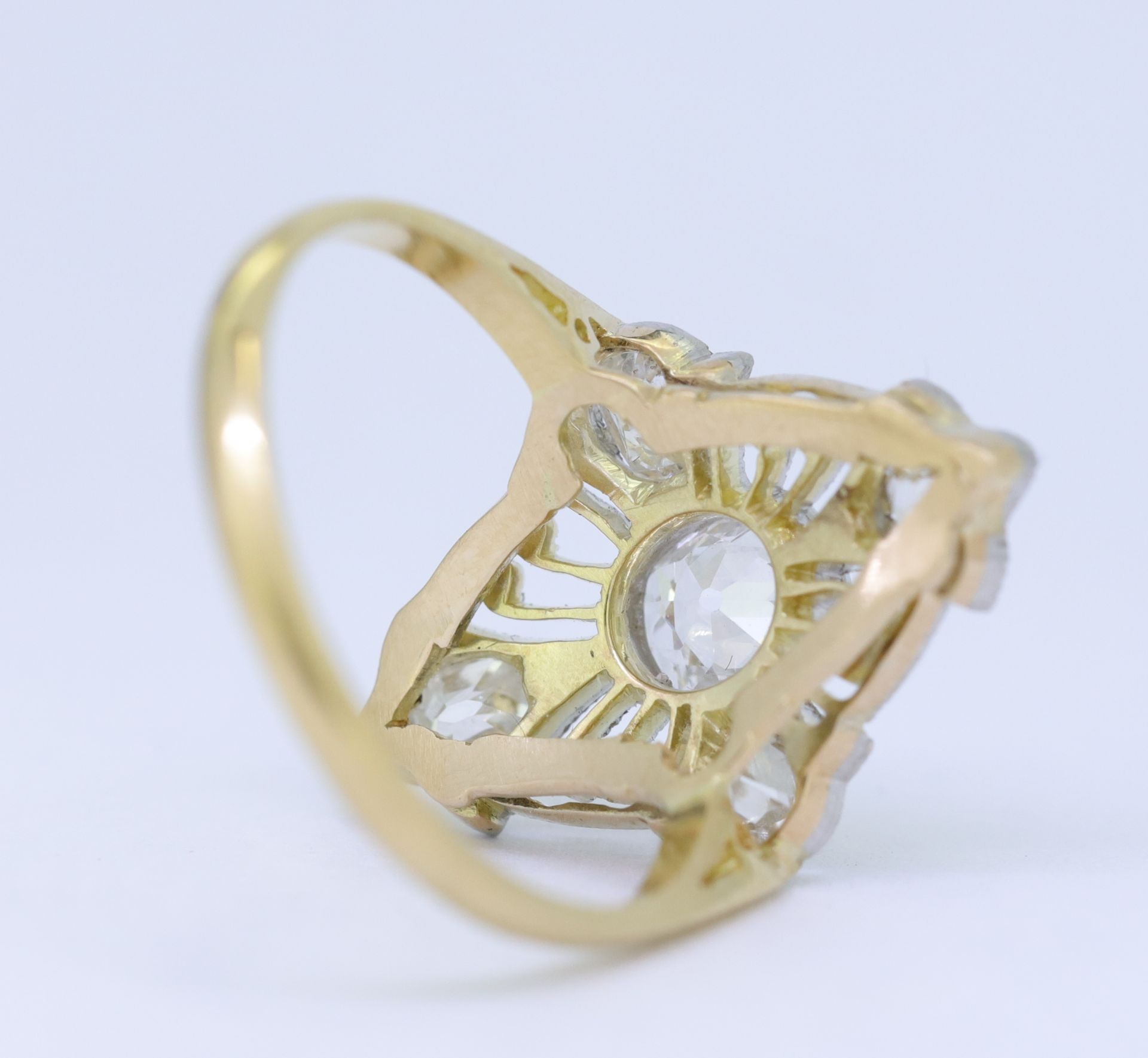 ANTIQUE OPENWORK DIAMOND RING - Image 2 of 2