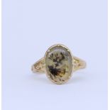 ANTIQUE DENDRETIC AGATE RING