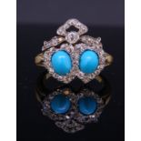 19th CENTURY TWIN HEART RING