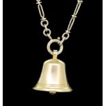 FANCY YELLOW METAL NECKLACE WITH BELL