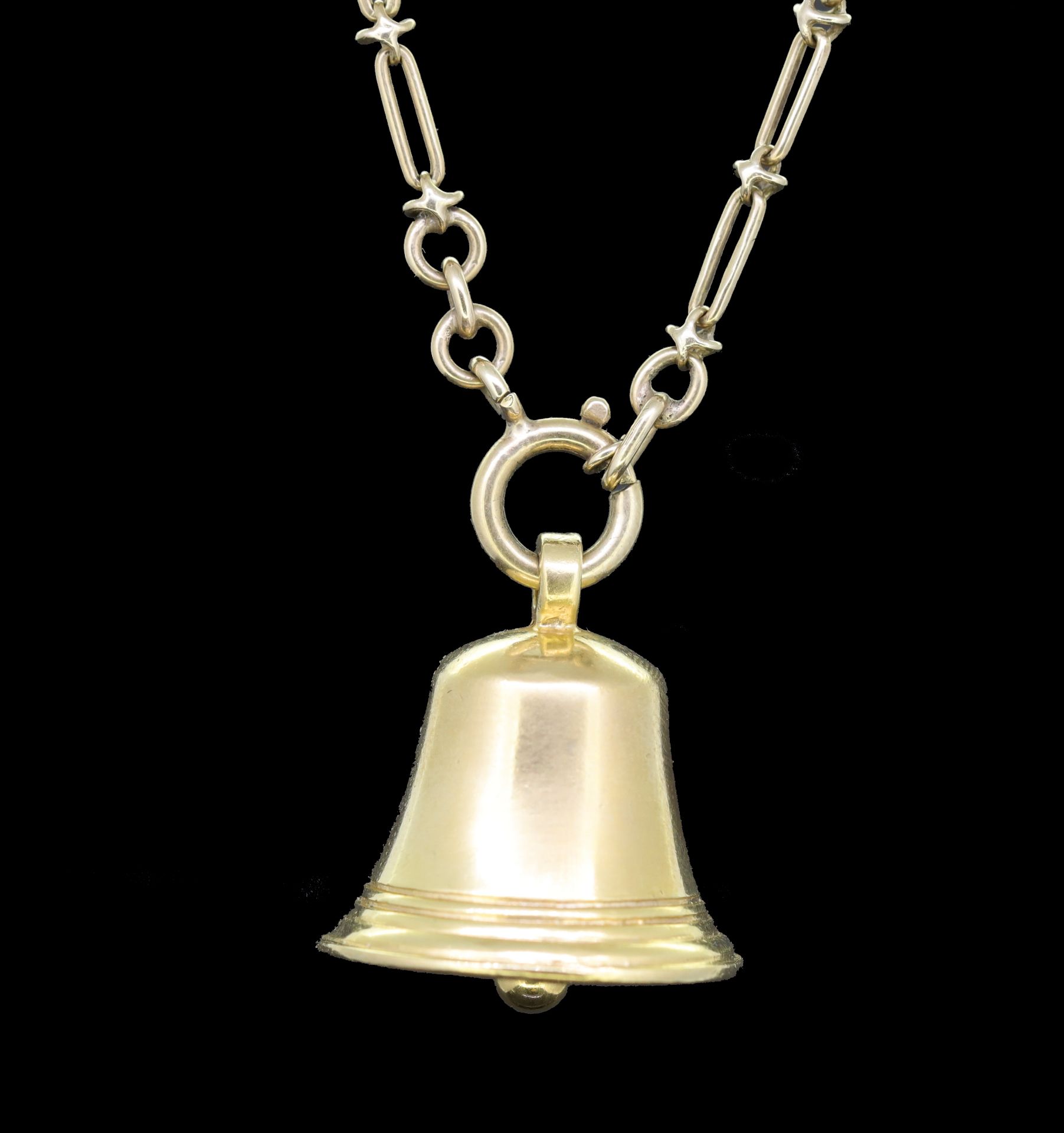 FANCY YELLOW METAL NECKLACE WITH BELL