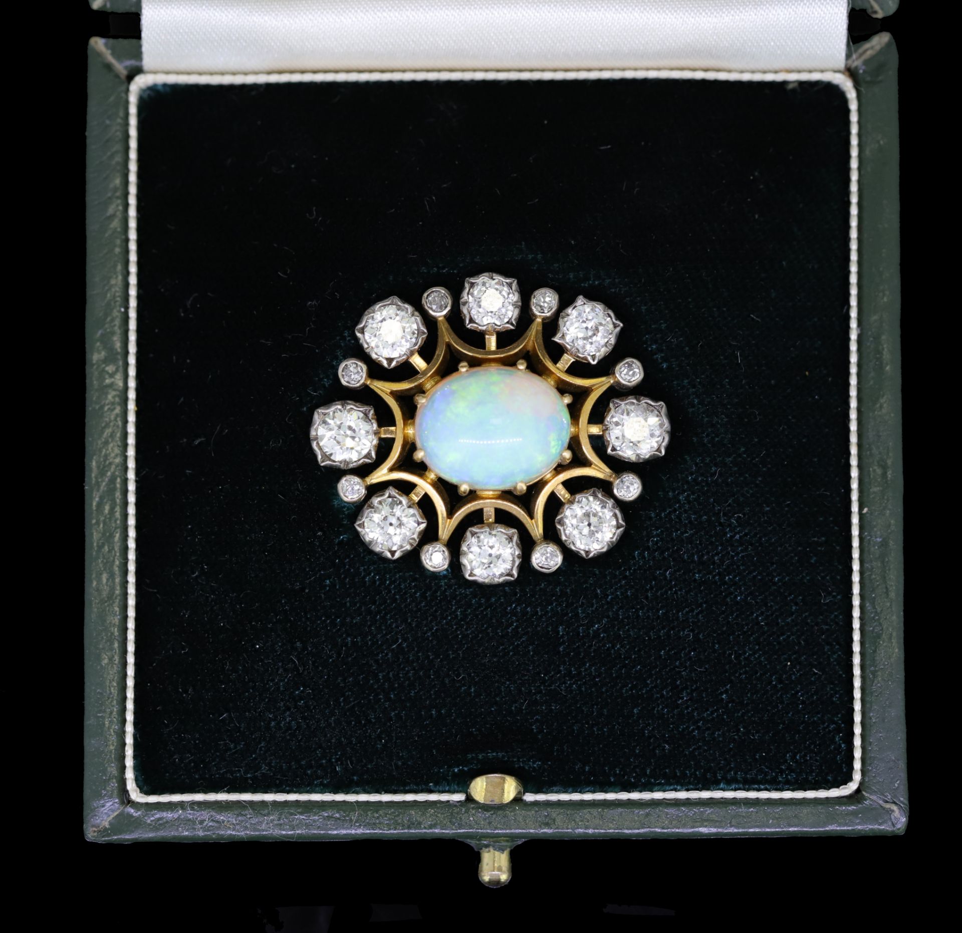 ANTIQUE OPAL AND DIAMOND BROOCH - Bild 4 aus 4