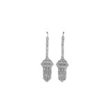 PAIR OF ART-DECO DIAMOND DORP EARRINGS