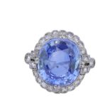 IMPORTANT SAPPHIRE AND DIAMOND RING