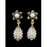 ANTIQUE PAIR OF PEARL DROP EARRINGS