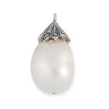 IMPORTANT NATURAL SALTWATER PEARL PENDANT