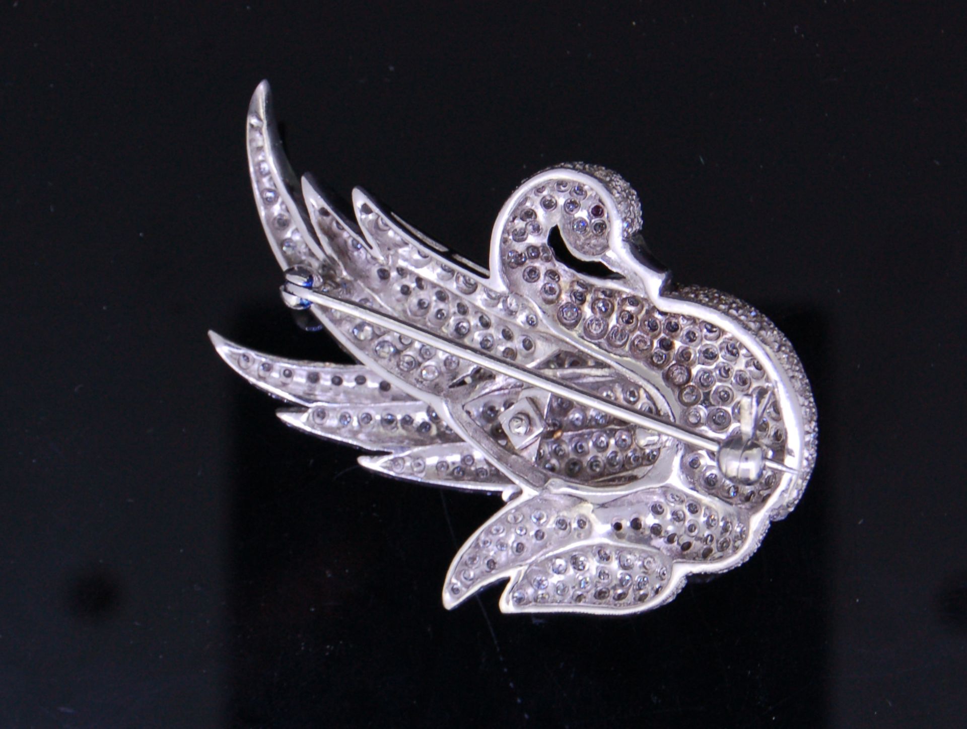 DIAMOND AND RUBY SWAN BROOCH - Image 2 of 4