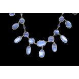 MOONSTONE AND SAPPHIRE NECKLACE