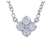 CARTIER, DIAMOND PENDANT NECKALCE