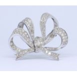 DIAMOND BOW BROOCH