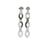 CARTIER, WHITE GOLD DIAMOND DROP EARINGS