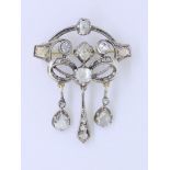 ANTIQUE VICTORIAN DIAMOND DROP BROOCH