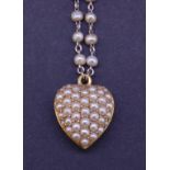 SEED PEARL BRACELET WITH HEART CHARM