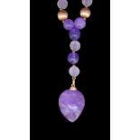 KAI-YIN LO, AMETHYST, ROCK CRYSTAL AND GOLD BEAD NECKLACE