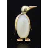 MOTHER OF PEARL PENGUIN BROOCH