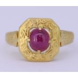 19th CENTURY RUBY RING