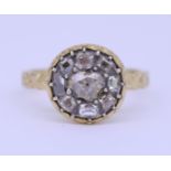 ANTIQUE DIAMOND CLUSTER RING