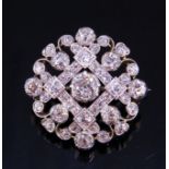 ANTIQUE DIAMOND CLUSTER BROOCH/PENDANT