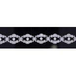 ART-DECO DIAMOND OPENWORK LINK BRACELET