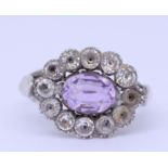 AMETHYST PASTE CLUSTER RING