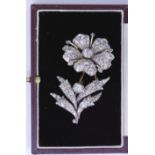 IMPORTANT ANTIQUE EN TREMBLANT FLORAL DIAMOND BROOCH