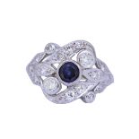 SAPPHIRE DIAMOND RING