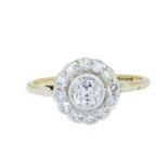 ANTIQUE DIAMOND CLUSTER RING