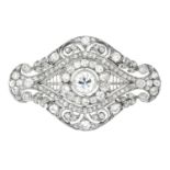 A BELLE EPOQUE DIAMOND OPENWORK BROOCH