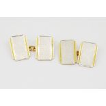 PAIR OF 18-KT GOLD AND PLATINUM CUFFLINKS