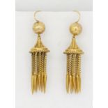 ANTIQUE VICTORIAN PAIR OF TASSLE DROP EARRINGS