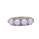 PEARL AND DIAMOND RING