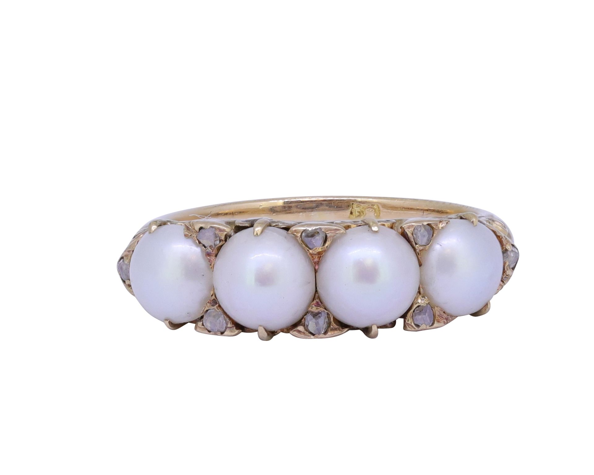 PEARL AND DIAMOND RING