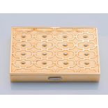 CARTIER, IMPORTANT 18 CT GOLD AND DIAMOND VANITY CASE.