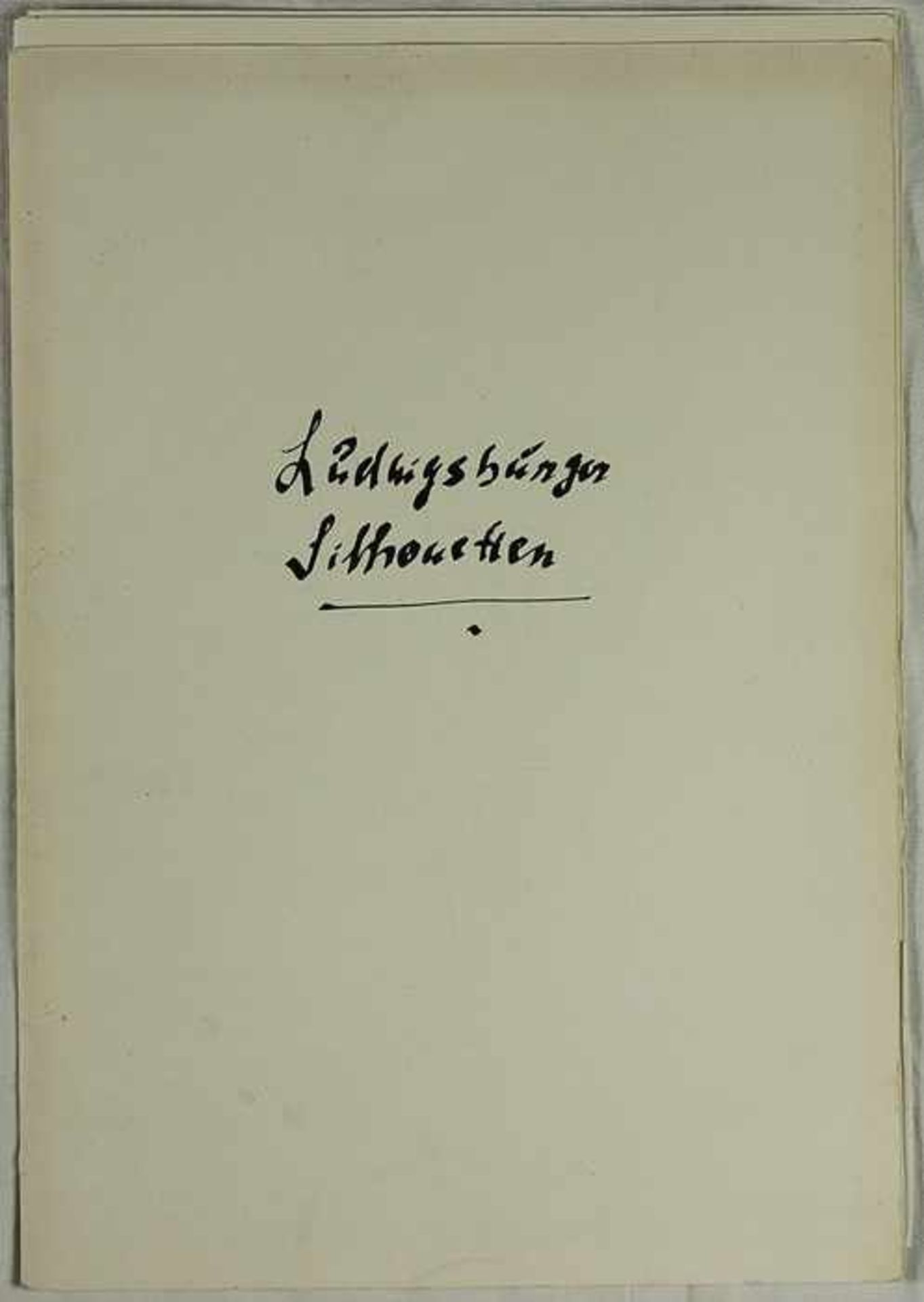 Heuschele, Otto/Sequenc, Franz"Ludwigsburger Silhouetten", Mappe anlässlich der 250. Wiederkehr