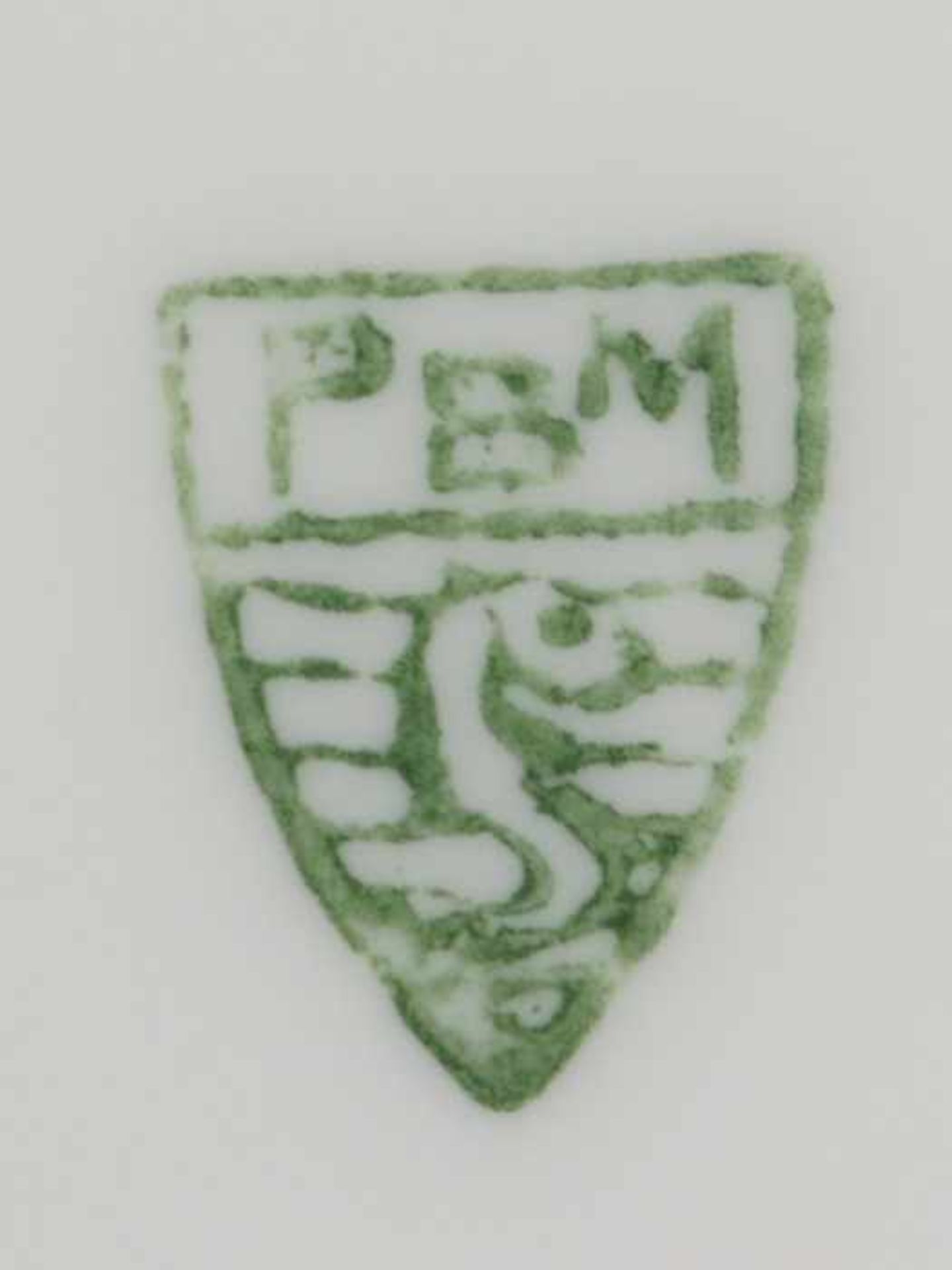 Burgau - Kaffeeserviceca. 1901-29, grüne Stempelmarke, Jugendstil, f. 10. Pers., Form "Glatt", Dekor - Bild 2 aus 3