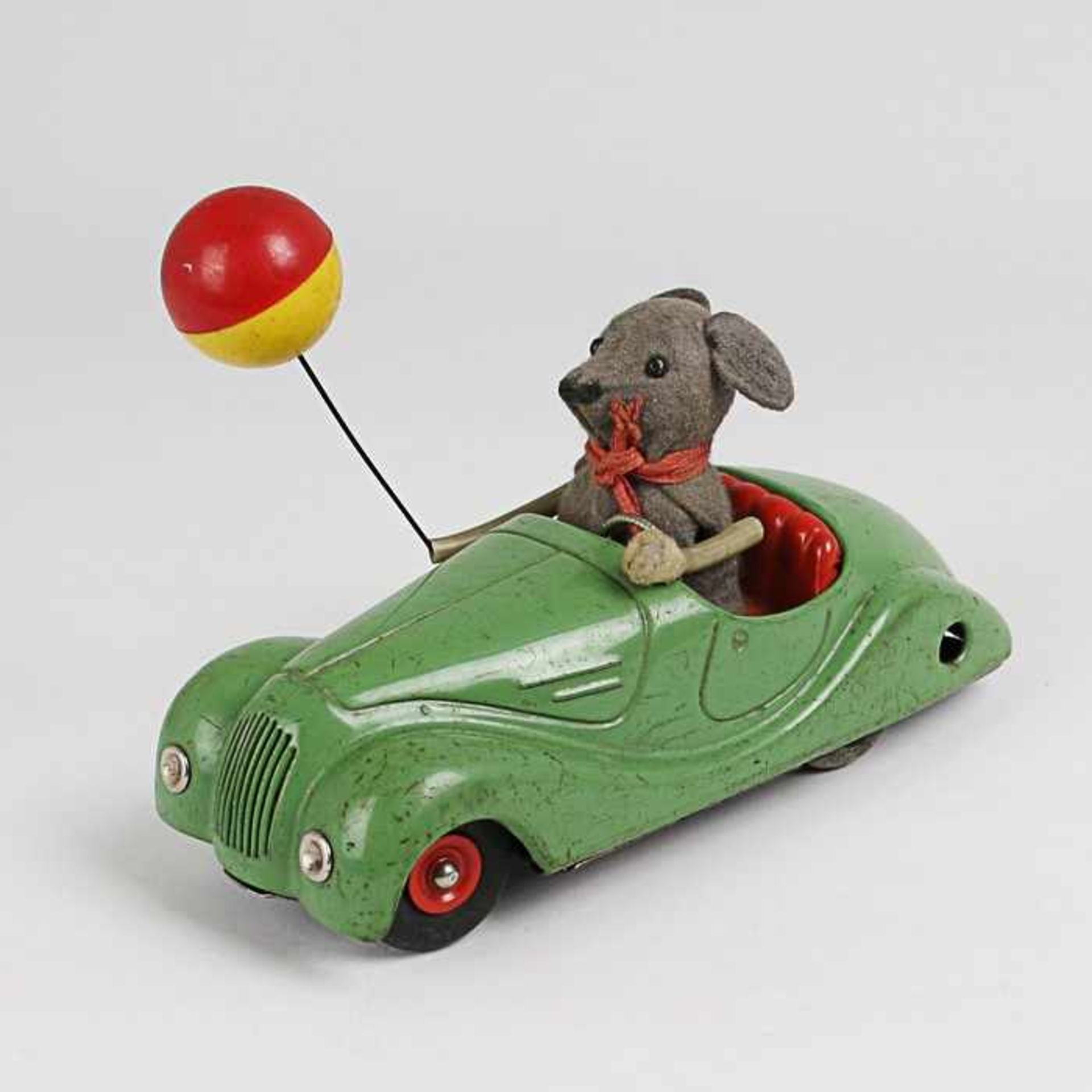 Schuco - BlechspielzeugSonny Maus 2005, Blech, grün, Maus m. beweglichen Armen u. Luftballon, 1 Hand
