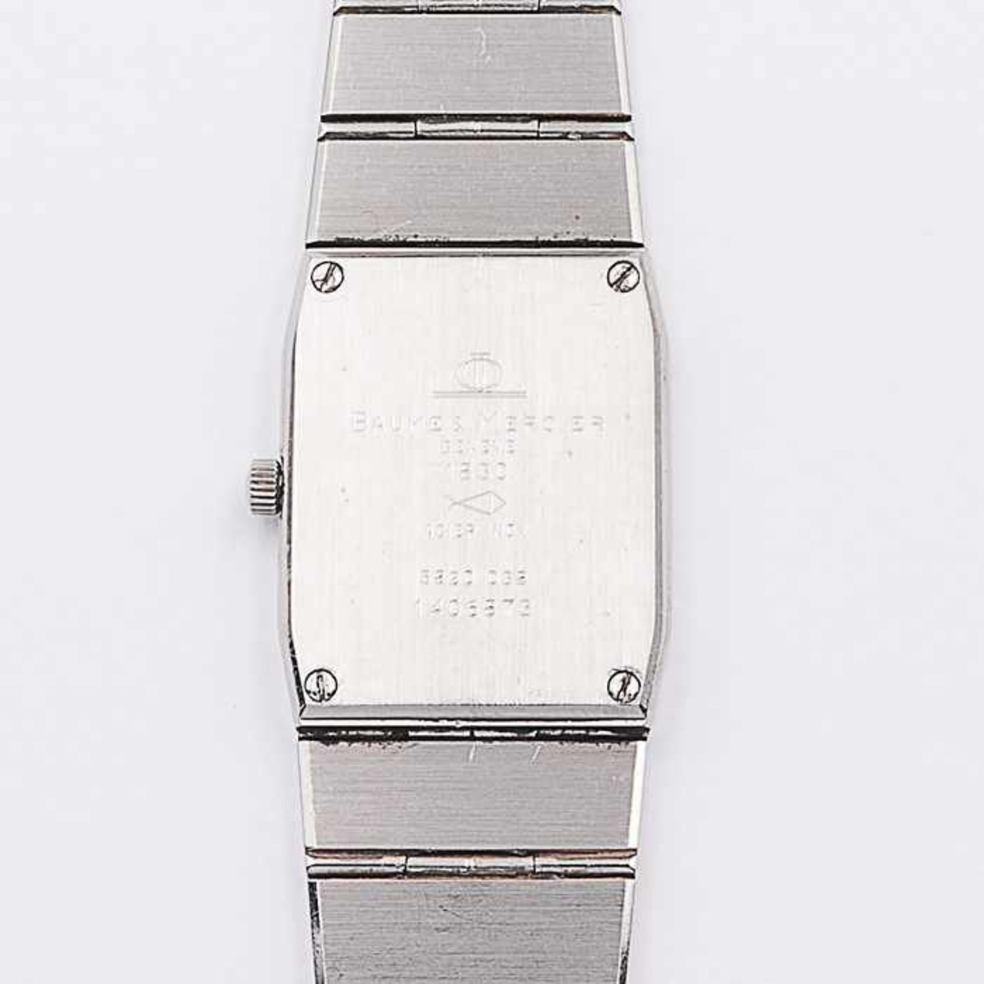 Baume & Mercier - DamenarmbanduhrSchweiz, Edelstahl/tlw. vergold., rechteckiges Gehäuse, ca.2,5 x - Image 2 of 3