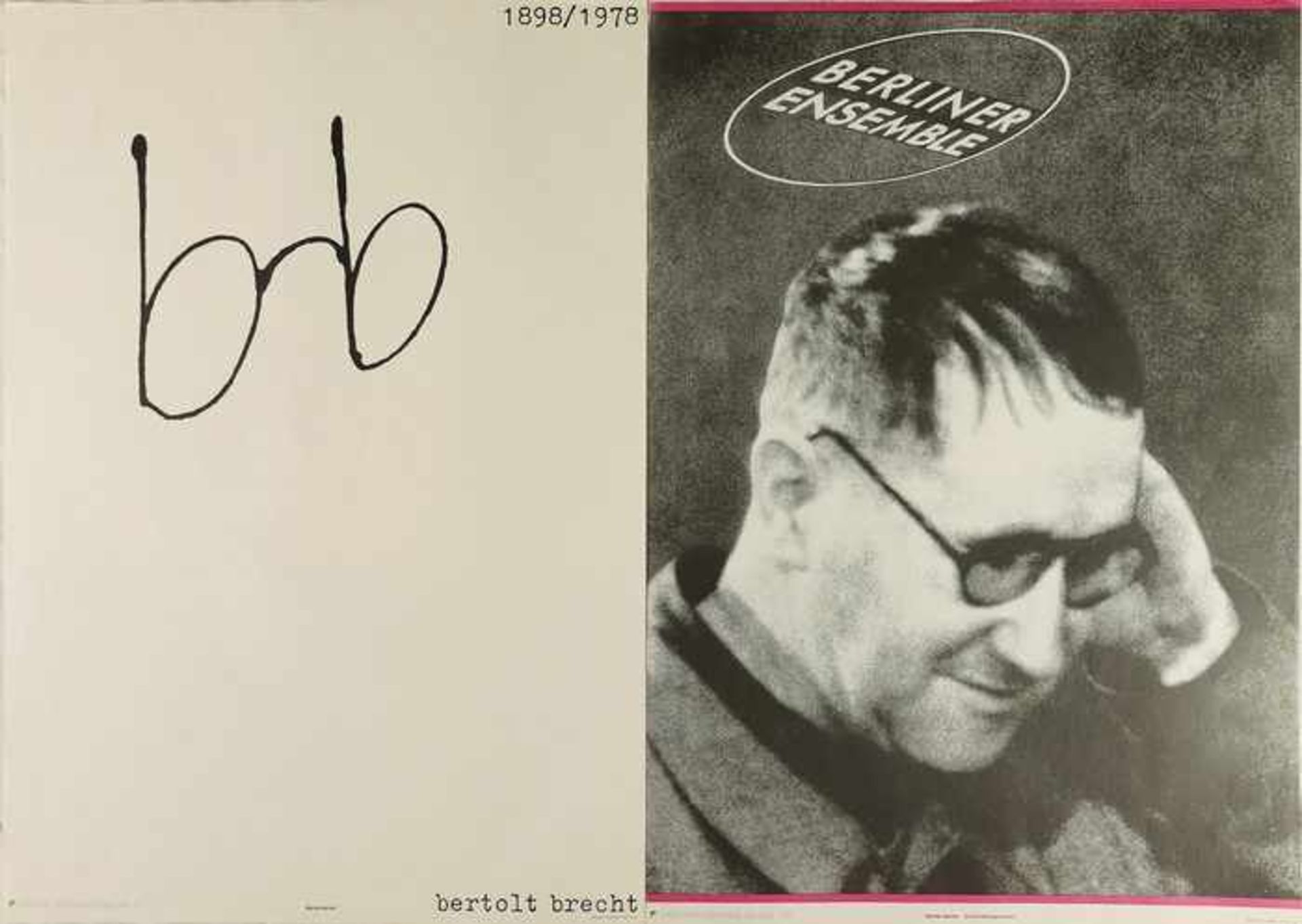 Brecht, Bertholt2 Plakate, Staatlicher Kunsthandel der DDR, "Werner Geisler - Brecht/