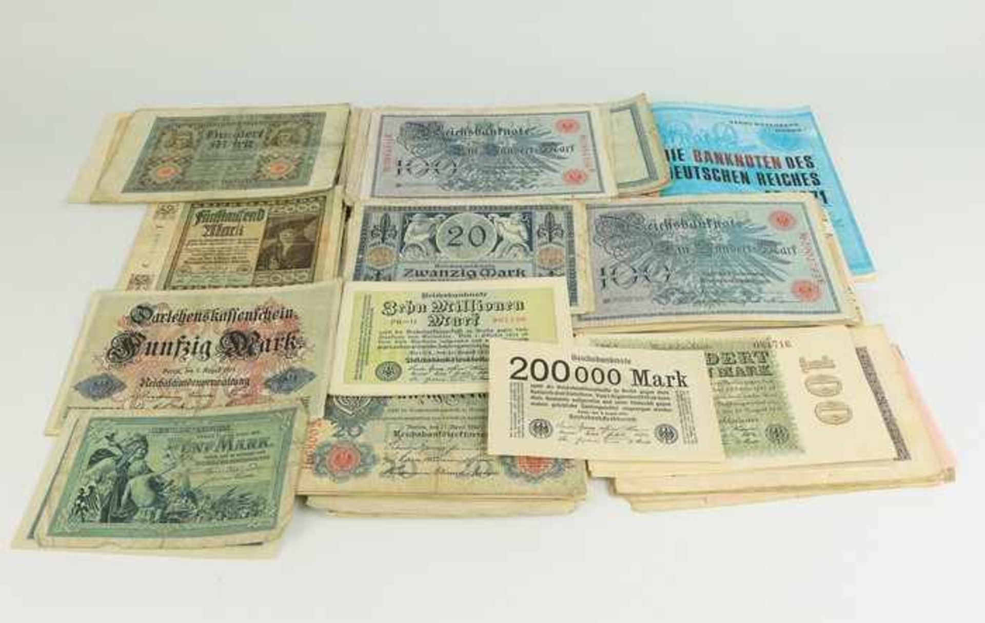 Banknoten - Dt.Reich/Weimarer Republikca. 130 St., überw. Inflationsgeld, versch. Reichsbanknoten,