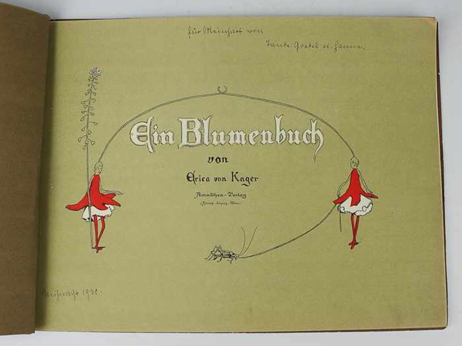 Kager, Erica von"Ein Blumenbuch", Zürich/Leipzig/Wien Amalthea-Verlag 1922, 12 einseitig bedruckte