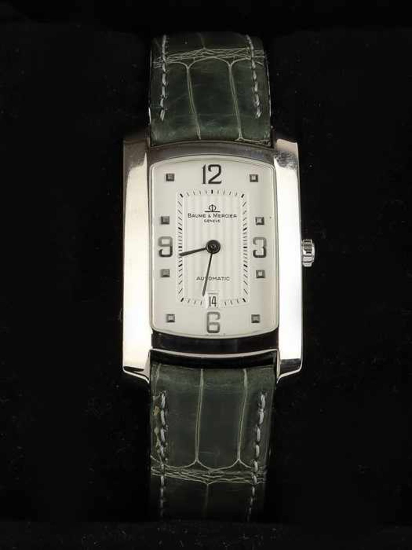 Baume et Mercier - DamenarmbanduhrSchweiz, Automatic, WG 585, rechteckiges Gehäuse, ca.2,5 x 3,