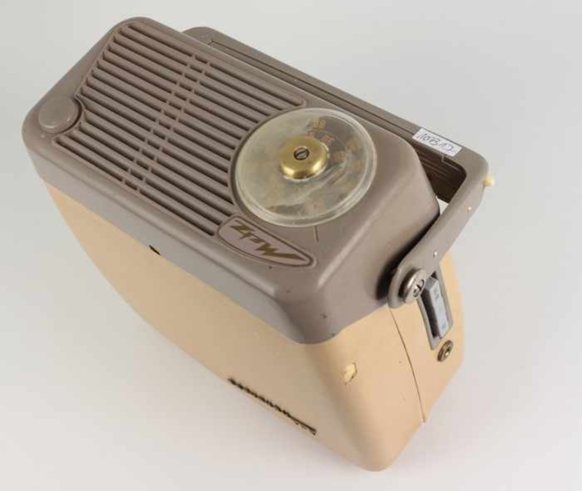 Kofferradio1960/61, Metz, Babyphon 202, Radio mit Plattenspieler, Preßstoff mit Kunststoff, - Bild 2 aus 8